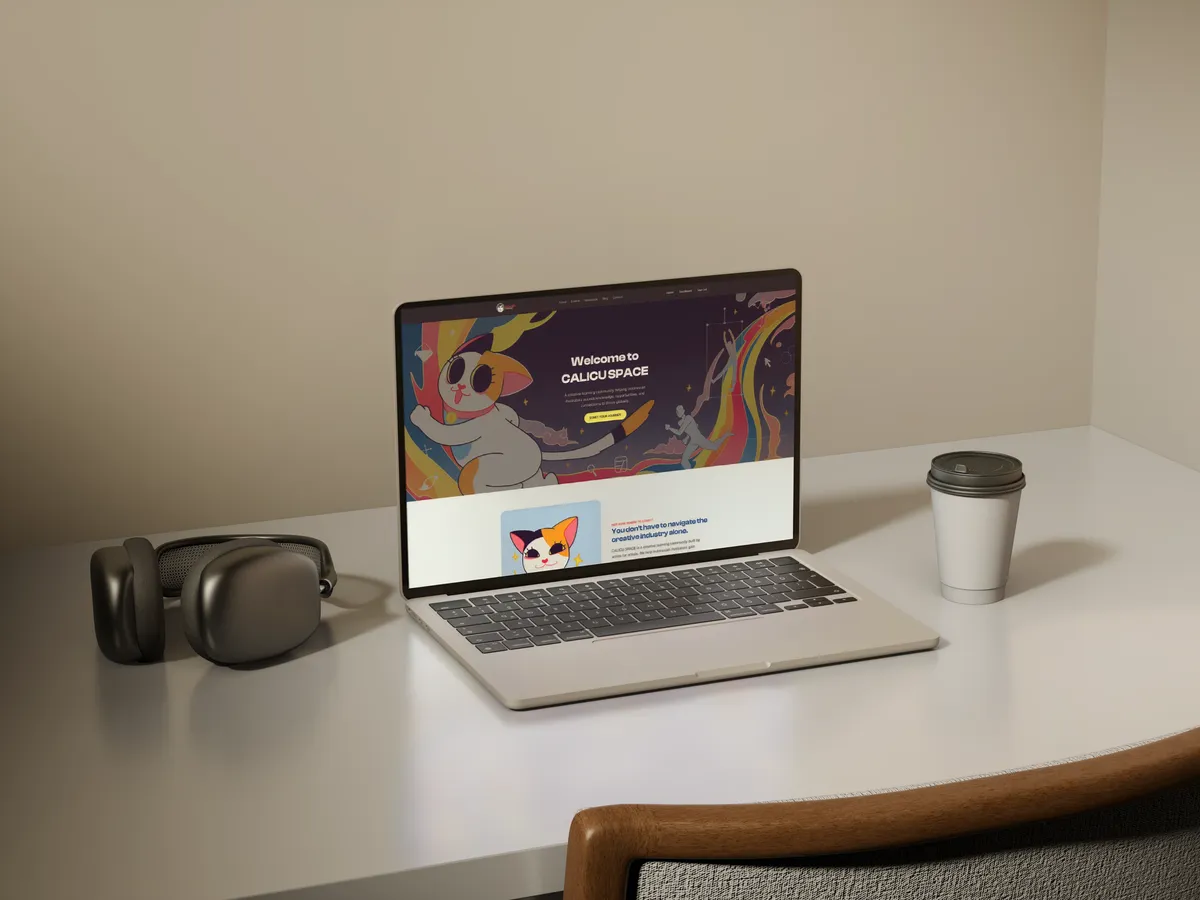 Calicu Space - A creative learning community #f3c73e — cover